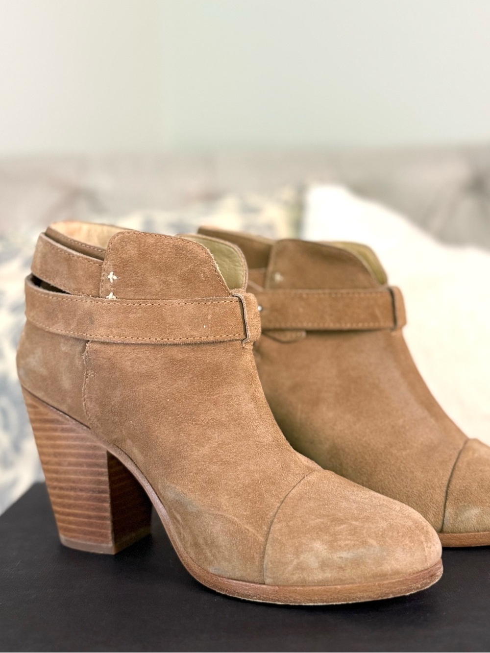 Rag & Bone Harrow Boots | Booties | Tan Suede - Size 37 - Picture 3 of 9
